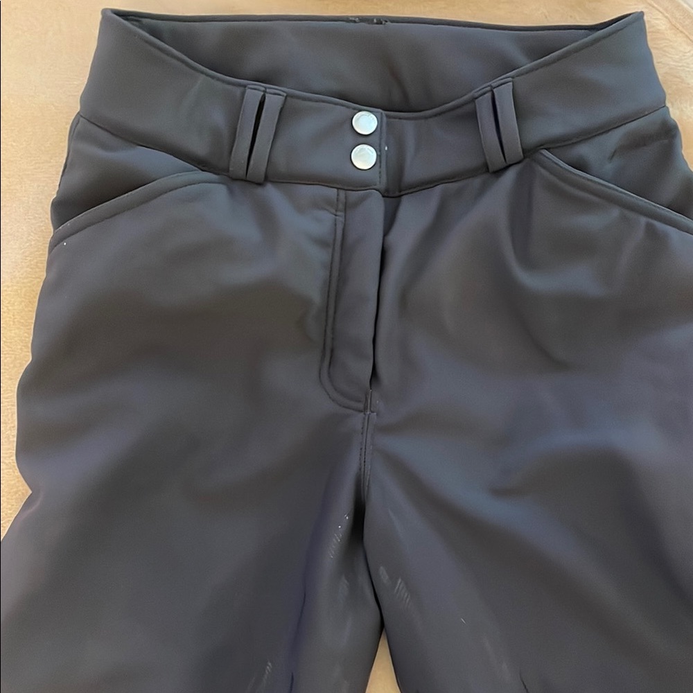 Insulated grey full seat LeMieux breeches